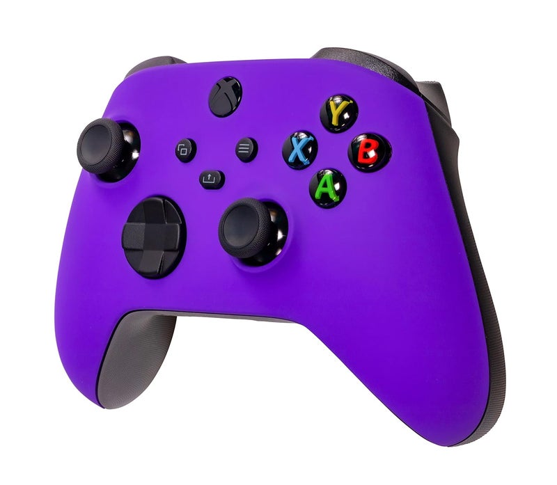 Crazy Controllerz Xbox One Series X S Custom Soft Touch Controller - Soft Touch Feel, Added Grip, Vibrant Purple Color - Compatible with Xbox One, Series X, Series S - Image 2